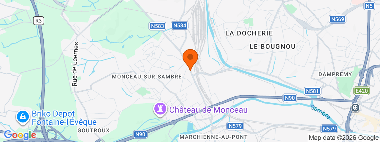 Map preview for Charleroi - Monceau-sur-Sambre