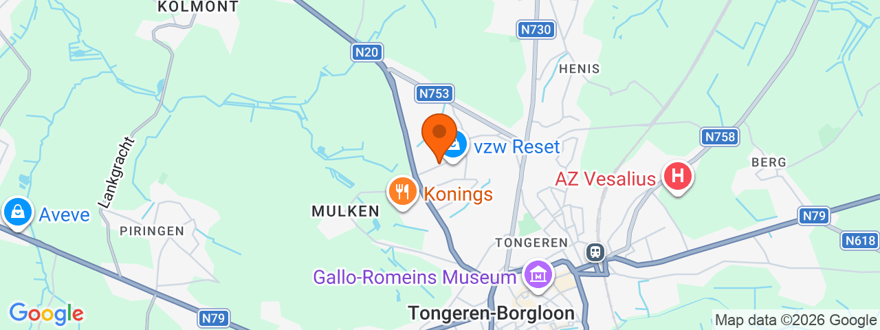 Map preview for Tongeren-Borgloon